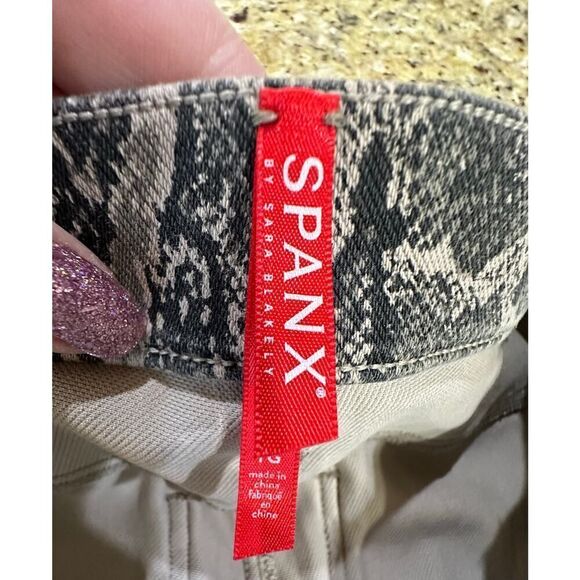 Spanx Jean-Ish Leggings Snakeskin Python Print Mob Wife Pull On Jegging Size XL - Picture 6 of 16